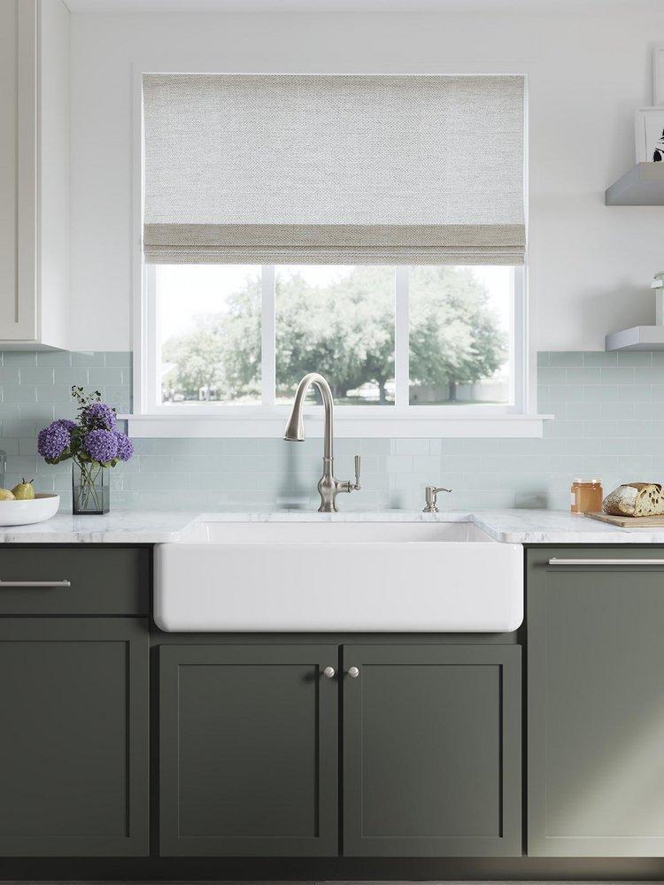 KOHLER KOHLER 6489-0 Whitehaven 35-11/16 x 21-9/16 in. Cast Iron Single Bowl Farmhouse Kitchen Sink