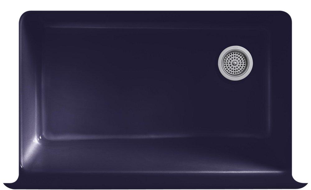 KOHLER KOHLER 6489-0 Whitehaven 35-11/16 x 21-9/16 in. Cast Iron Single Bowl Farmhouse Kitchen Sink
