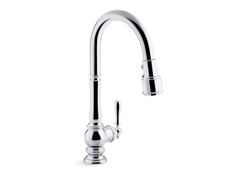 KOHLER Kohler 99259-CP Artifacts Single Handle Pull Down Kitchen Faucet in Polished Chrome