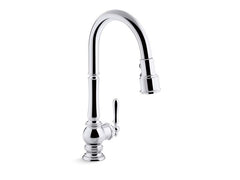 KOHLER Kohler 99259-CP Artifacts Single Handle Pull Down Kitchen Faucet in Polished Chrome