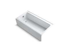 KOHLER KOHLER 837-0 Bellwether 60 in. x 30 in. Soaker Alcove Bathtub with Left Drain in White