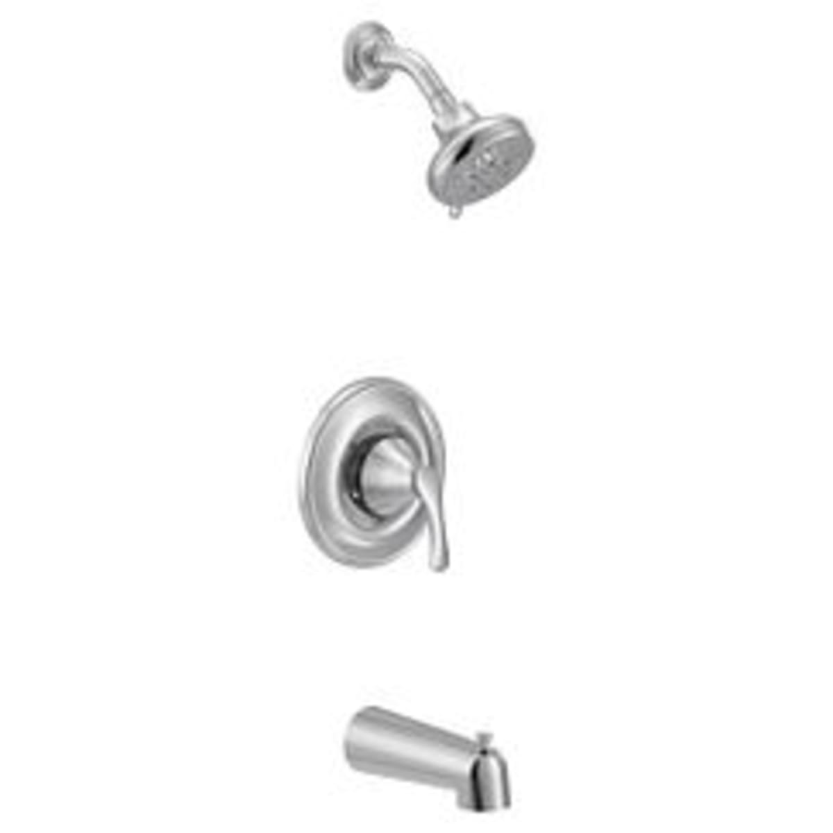 MOEN Moen T5153EP Seena Single Handle Multi Function Bathtub & Shower Faucet in Chrome (Trim Only)