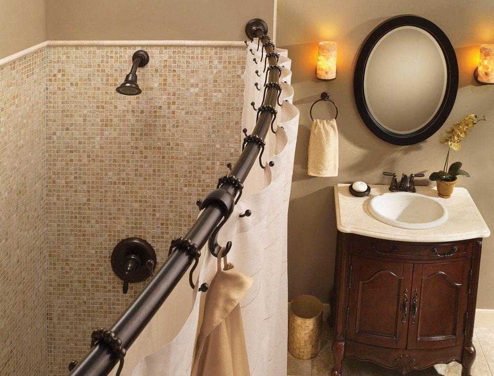 MOEN Moen SR2201OWB Flara Double Curtain Shower Ring Old World Bronze