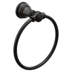MOEN Moen YB8486BL Weymouth Towel Ring in Matte Black