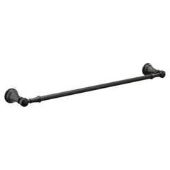 MOEN Moen YB8424BL Weymouth 24 in. Towel Bar in Matte Black