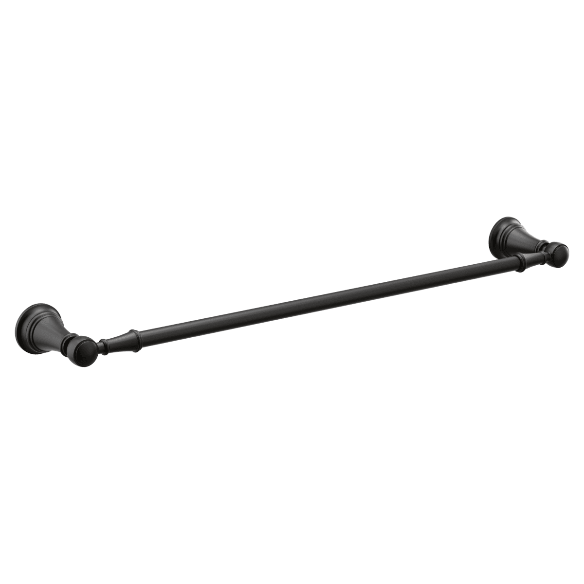 MOEN Moen YB8424BL Weymouth 24 in. Towel Bar in Matte Black
