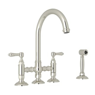 ROHL Rohl A1461LMWSPN-2 San Julio Two Handle Bridge Kitchen Faucet with Side Spray in Polished Nickel