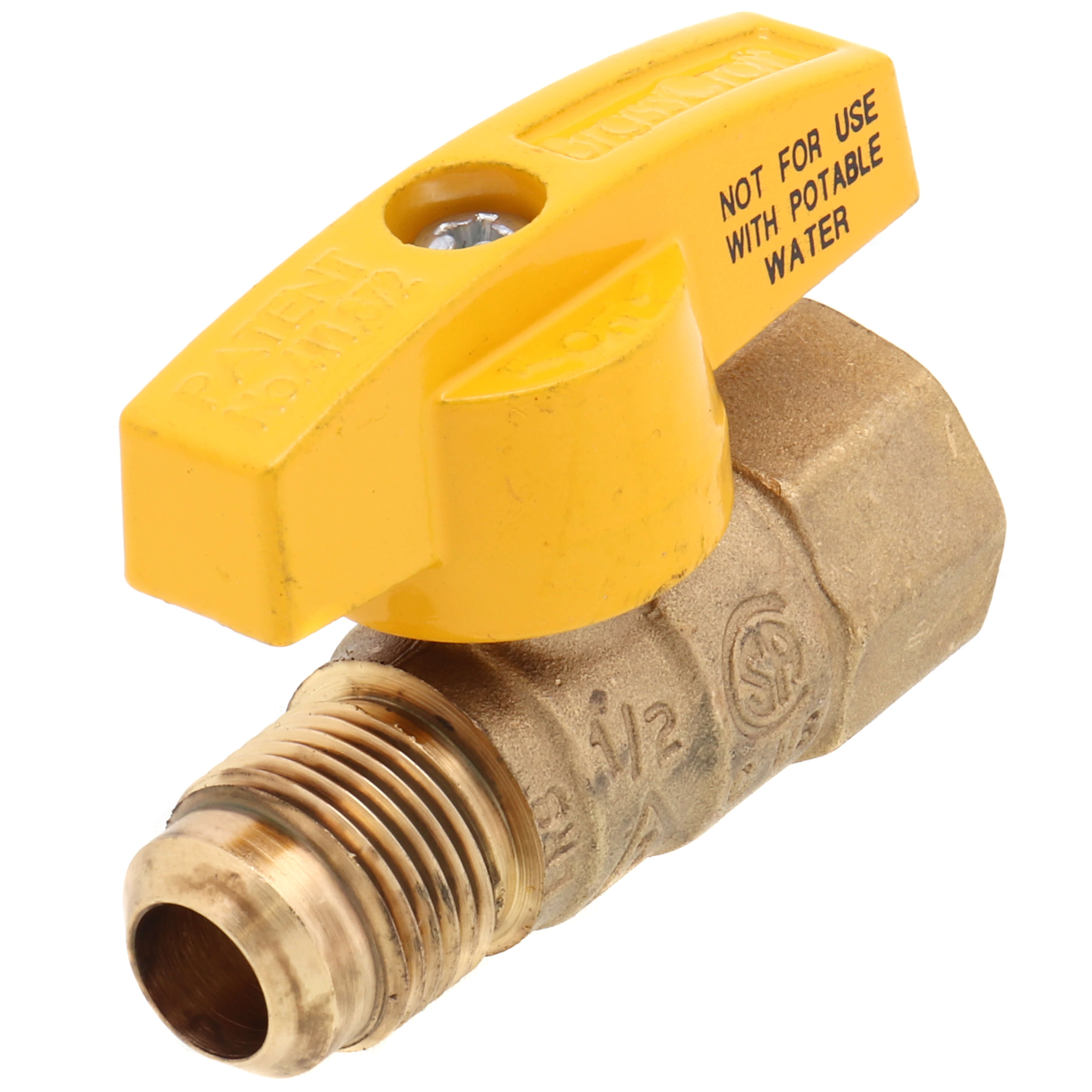 BRASSCRAFT Brasscraft TBV8-8 1/2 in. Brass Flare x FIPT Quarter Turn T-Handle Gas Ball Valve