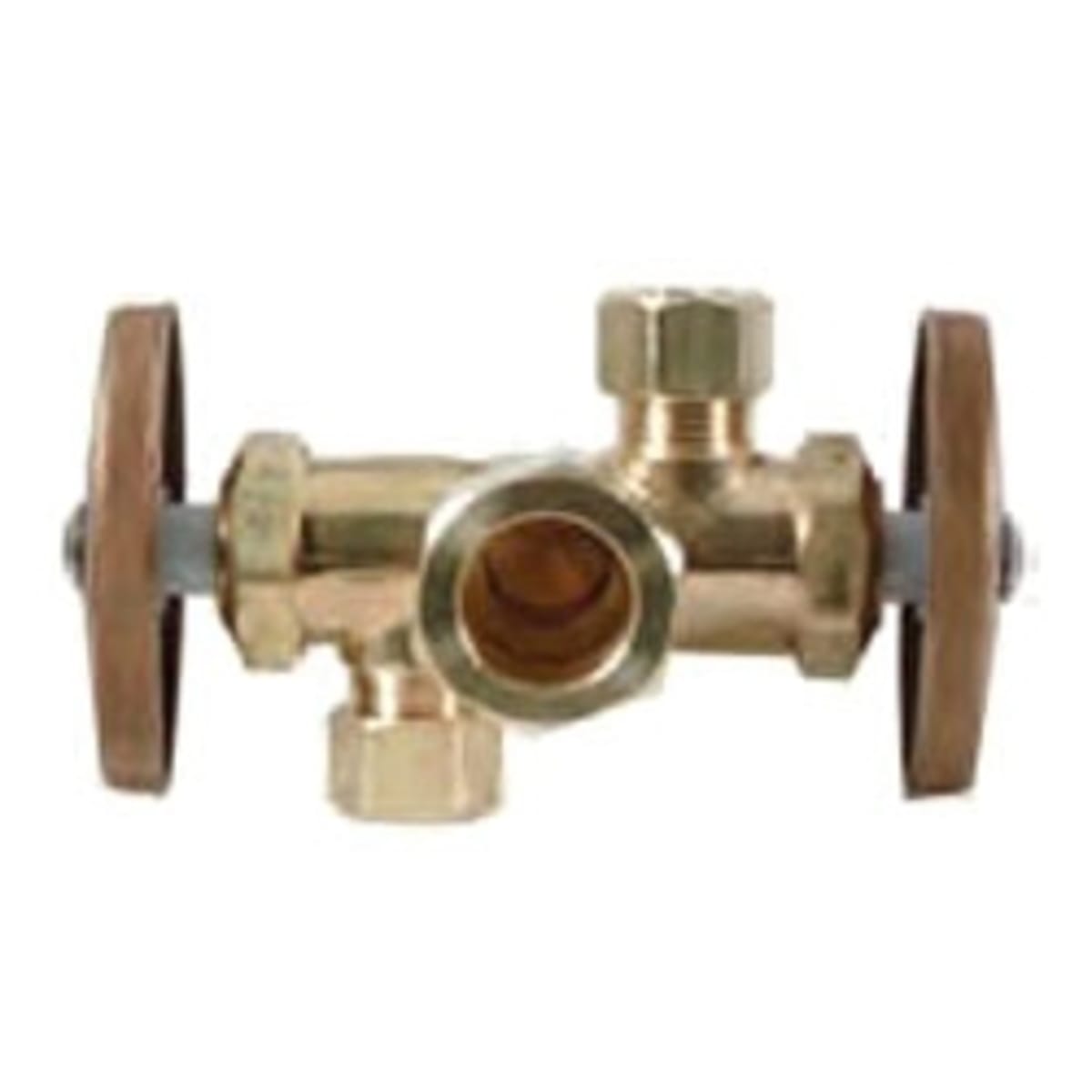 BRASSCRAFT BrassCraft CR1900DVXC Valve 1/2 in. Nominal Compression x 3/8 in. OD Compression x 1/4 in. OD Compression Dual Outlet
