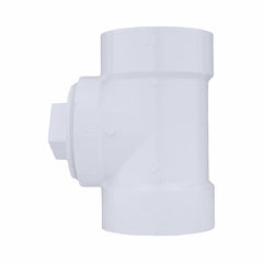 CHARLOTTE PIPE Charlotte Pipe 03542 4 Cleanout Tee (w/Plug) - Hub x Hub x FIP - PVC DWV