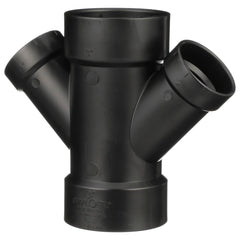 CHARLOTTE PIPE Charlotte Pipe 03068 3x3x2x2 WYE (Double) - Hub x Hub x Hub x Hub - ABS DWV