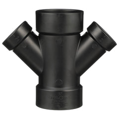 CHARLOTTE PIPE Charlotte Pipe 03068 3x3x2x2 WYE (Double) - Hub x Hub x Hub x Hub - ABS DWV