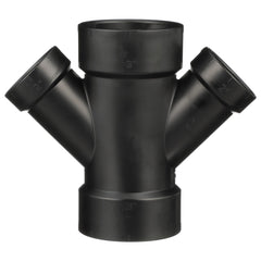 CHARLOTTE PIPE Charlotte Pipe 03068 3x3x2x2 WYE (Double) - Hub x Hub x Hub x Hub - ABS DWV