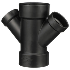 CHARLOTTE PIPE Charlotte Pipe ABS-612_4X4X3X3 4x4x3x3 WYE (Double) Hub x Hub x Hub x Hub