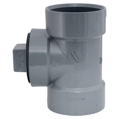 CHARLOTTE PIPE Charlotte Pipe AW-444XC_3IN 3 Cleanout Tee - Hub x Hub x FIP ABS