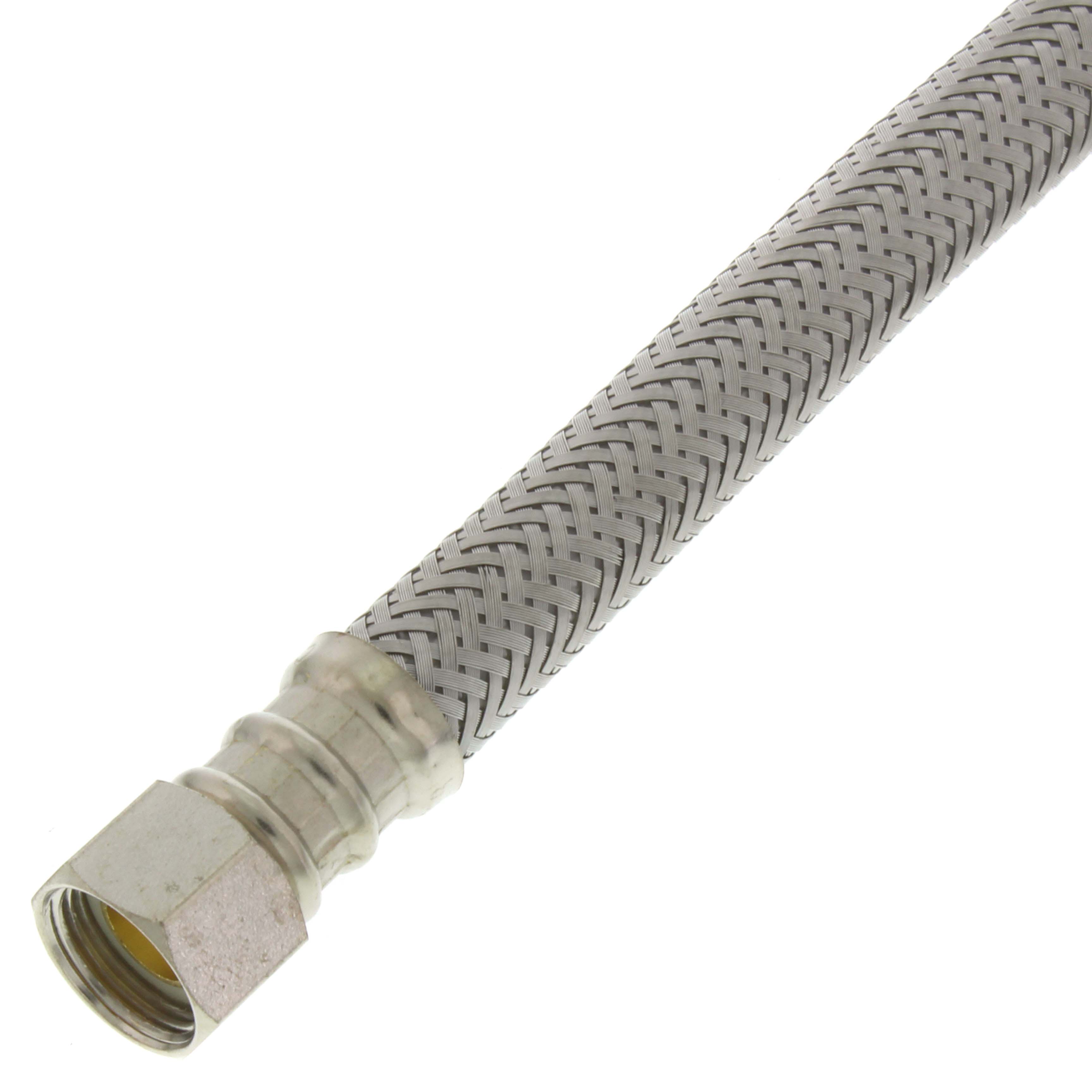 FLUIDMASTER Fluidmaster PRO1T12M Pro Series 3/8 x 7/8 x 12 in. Braided Stainless Toilet Flexible Water Connector