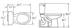 GERBER PLUMBING GERBER PLUMBING G0028980 Maxwell ErgoHeight 1.28 GPF Toilet Tank