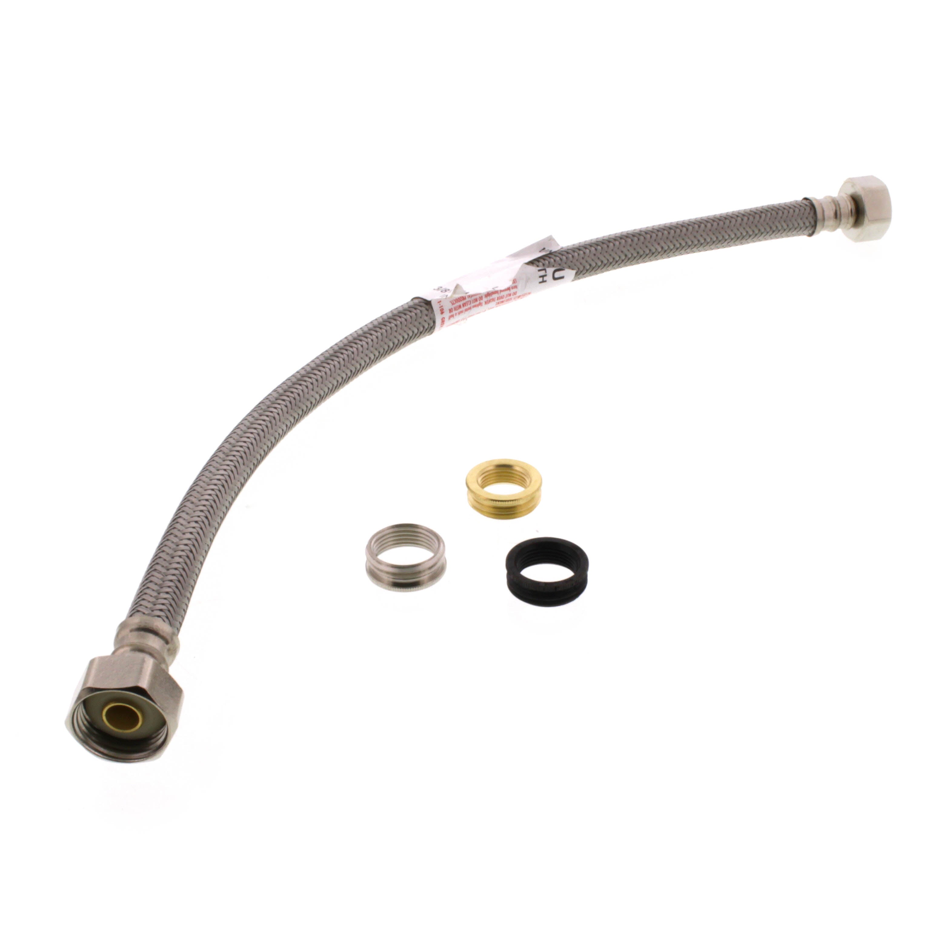 FLUIDMASTER Fluidmaster B4F16U Faucet Connector 16 In. L Stainless Steel - No Replacement MPN
