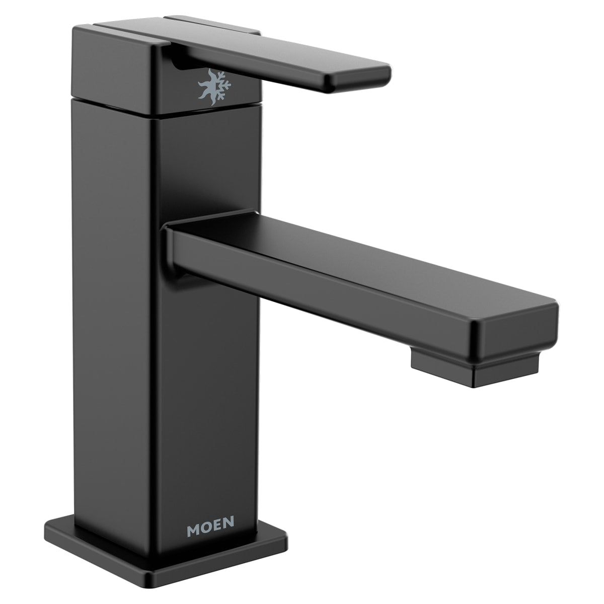 MOEN Moen S6710BL Moen 90 Degree Matte Black One-Handle Bathroom Faucet