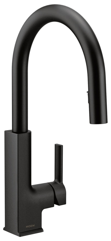 MOEN Moen S72308BL Matte Black One-Handle Pulldown Kitchen Faucet
