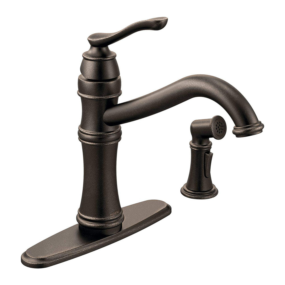 MOEN Moen 7245ORB Belfield Single Handle Kitchen Faucet with Side Spray