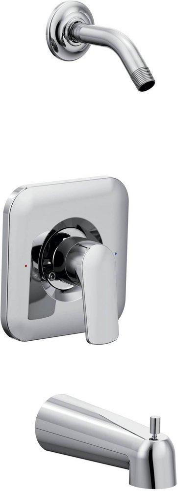 MOEN Moen T2813NH Rizon One Handle Posi-Temp Tub and Shower Faucet Trim Kit in Chrome