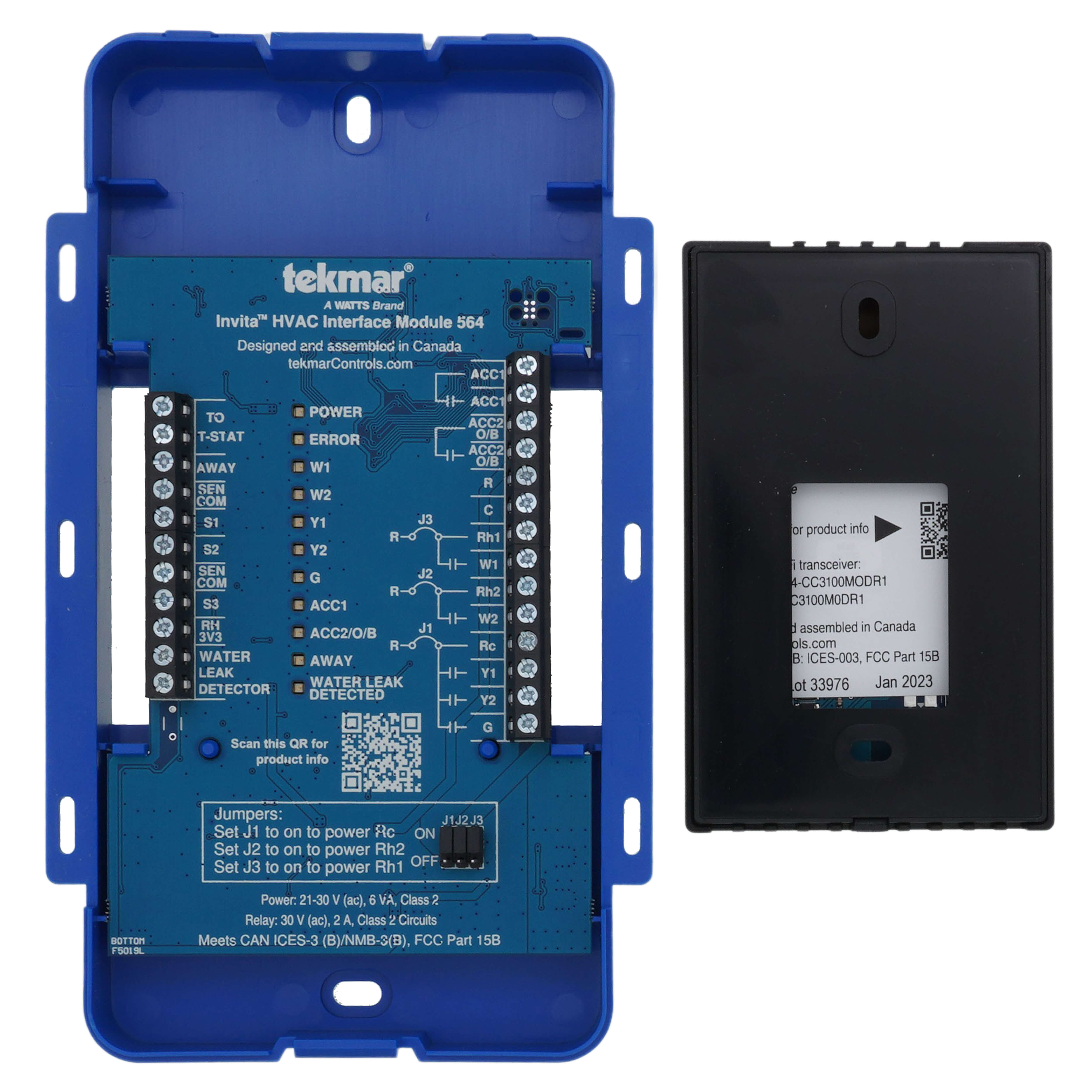 TEKMAR Tekmar Controls 564B Invita WiFi Thermostat 24V