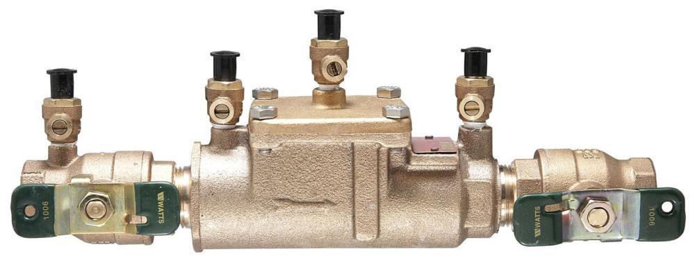 WATTS Watts 0063233 Series LF007 1-1/4 in Cast Copper Silicon Alloy FNPT 175 psi Backflow Preventer