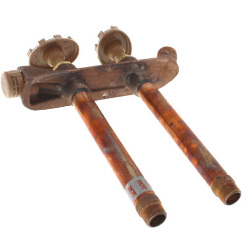 WOODFORD WOODFORD V22CP-6-MH Model V22 6, 1/2 MPT x Sweat Inlet Vertical Hot & Cold Anti-Siphon Wall Faucet w/ Metal Handle