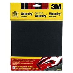 3M 3M 9086DC-NA Wetordry Sandpaper 320 Grit (9 in x 11 in / 5 Sheets Pack)