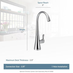 MOEN Moen S5520SRS Sip Single Handle Cold Only Water Dispenser