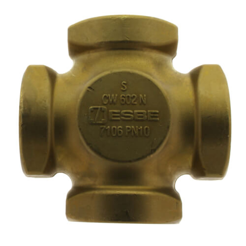 DANFOSS Danfoss 193B-1535 4-Way DZR Brass Valve 29.3CV Replacement 193B-1535