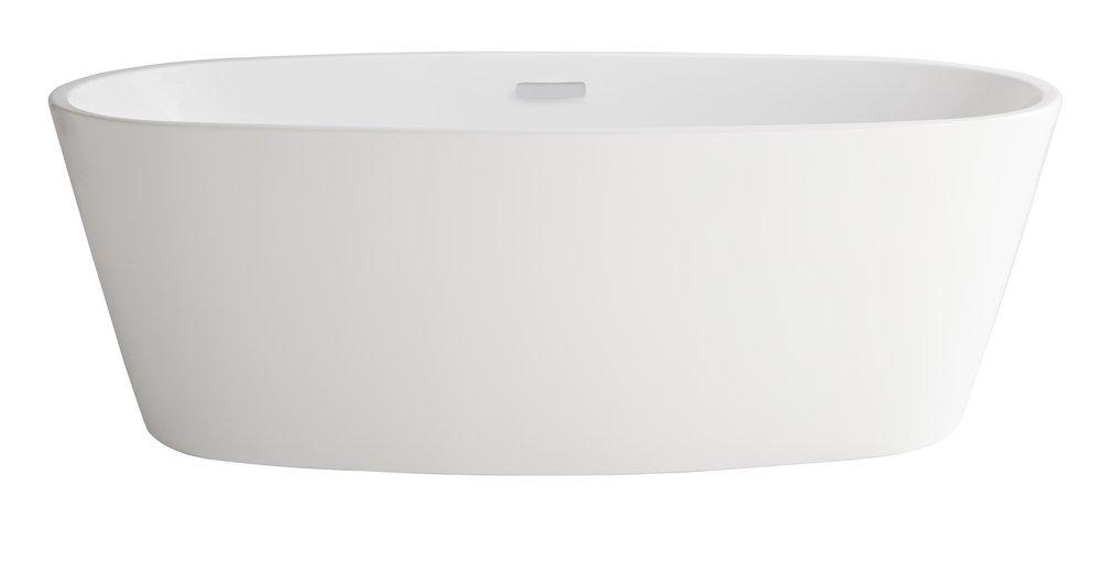 AMERICAN STANDARD American Standard 2765034.020 Coastal Serin Freestanding Bathtub with Center Drain White
