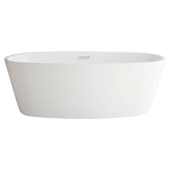 AMERICAN STANDARD American Standard 2765034.020 Coastal Serin Freestanding Bathtub with Center Drain White