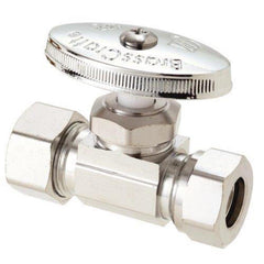 BRASSCRAFT BrassCraft O3345XC O3345 Series 1/2 in. Slip x Compression Knurled Oval Handle Straight Supply Stop Valve in Chrome Plated