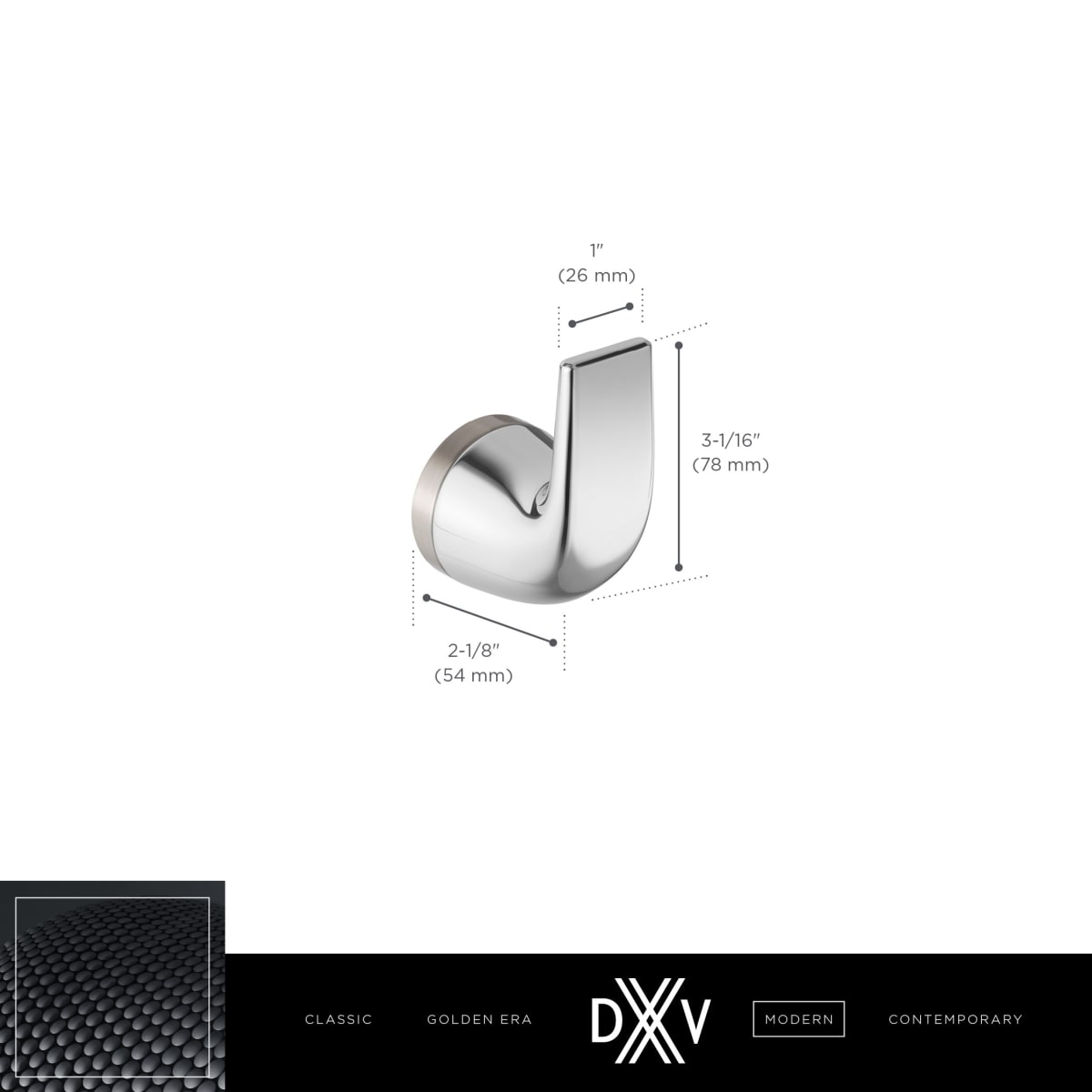 DXV DXV D35120210.243 Modulus Towel Hook in Matte Black