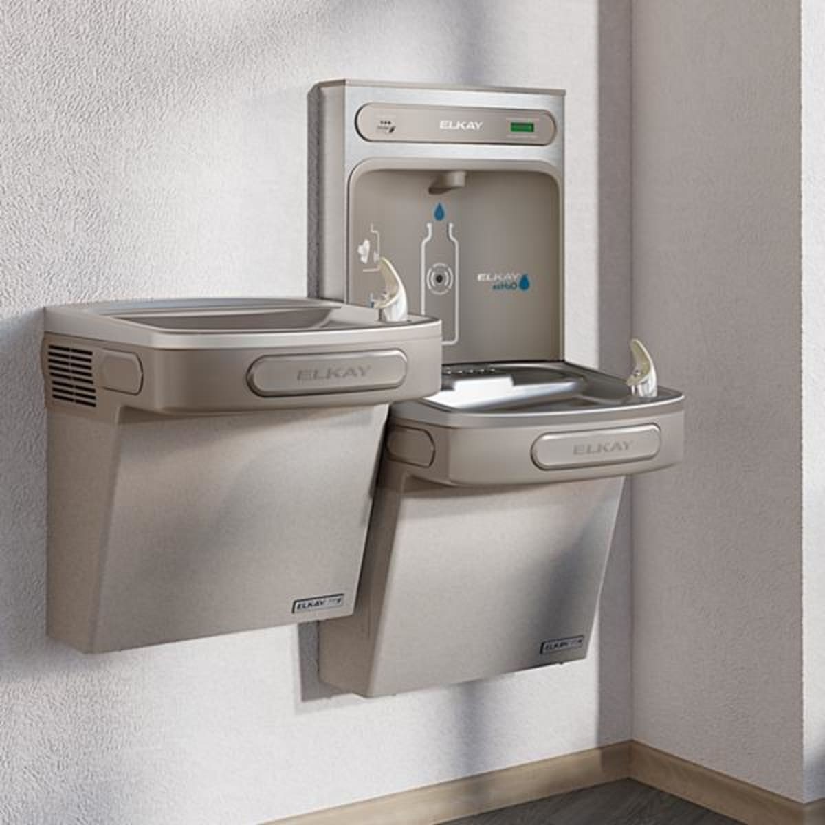 ELKAY Elkay LZSTLG8WSLK ezH2O Bottle Filling Station & Versatile Bi-Level ADA Cooler 8.0 GPH