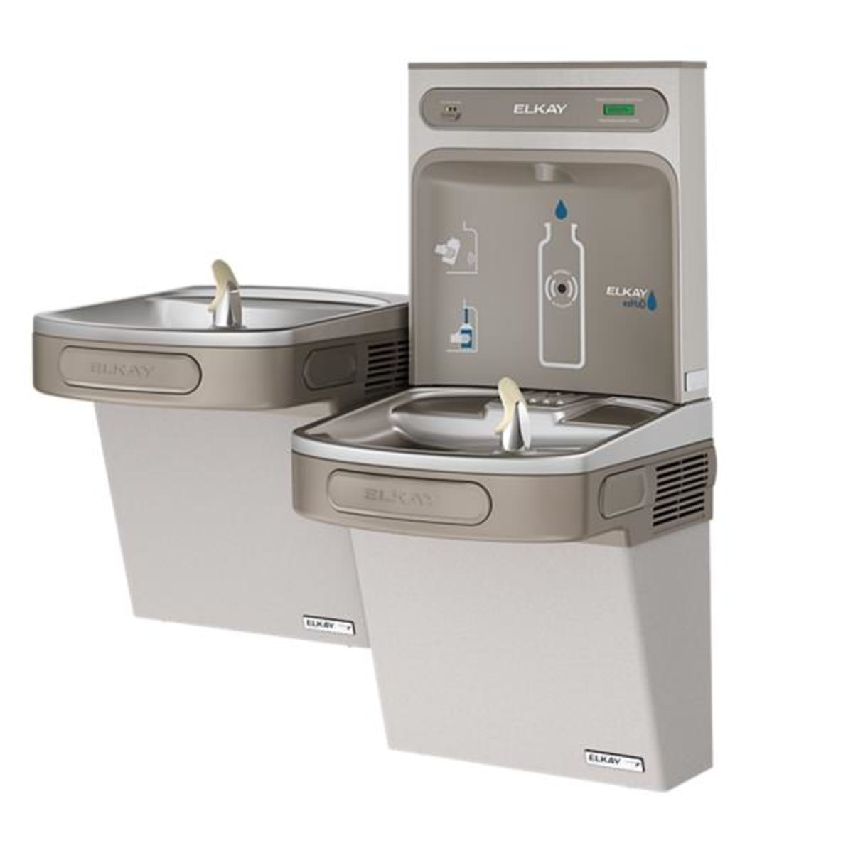 ELKAY Elkay LZSTLG8WSLK ezH2O Bottle Filling Station & Versatile Bi-Level ADA Cooler 8.0 GPH