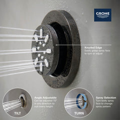 GROHE Grohe 267442430 Body Spray - 2 Sprays, 0.9gpm in Matte Black