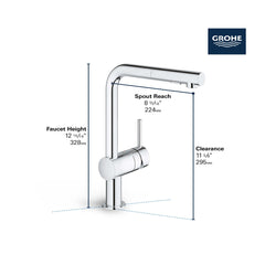 GROHE GROHE 30300000 Minta Single Handle Pull Out Kitchen Faucet 1.75 GPM (Each) Replacement MPN