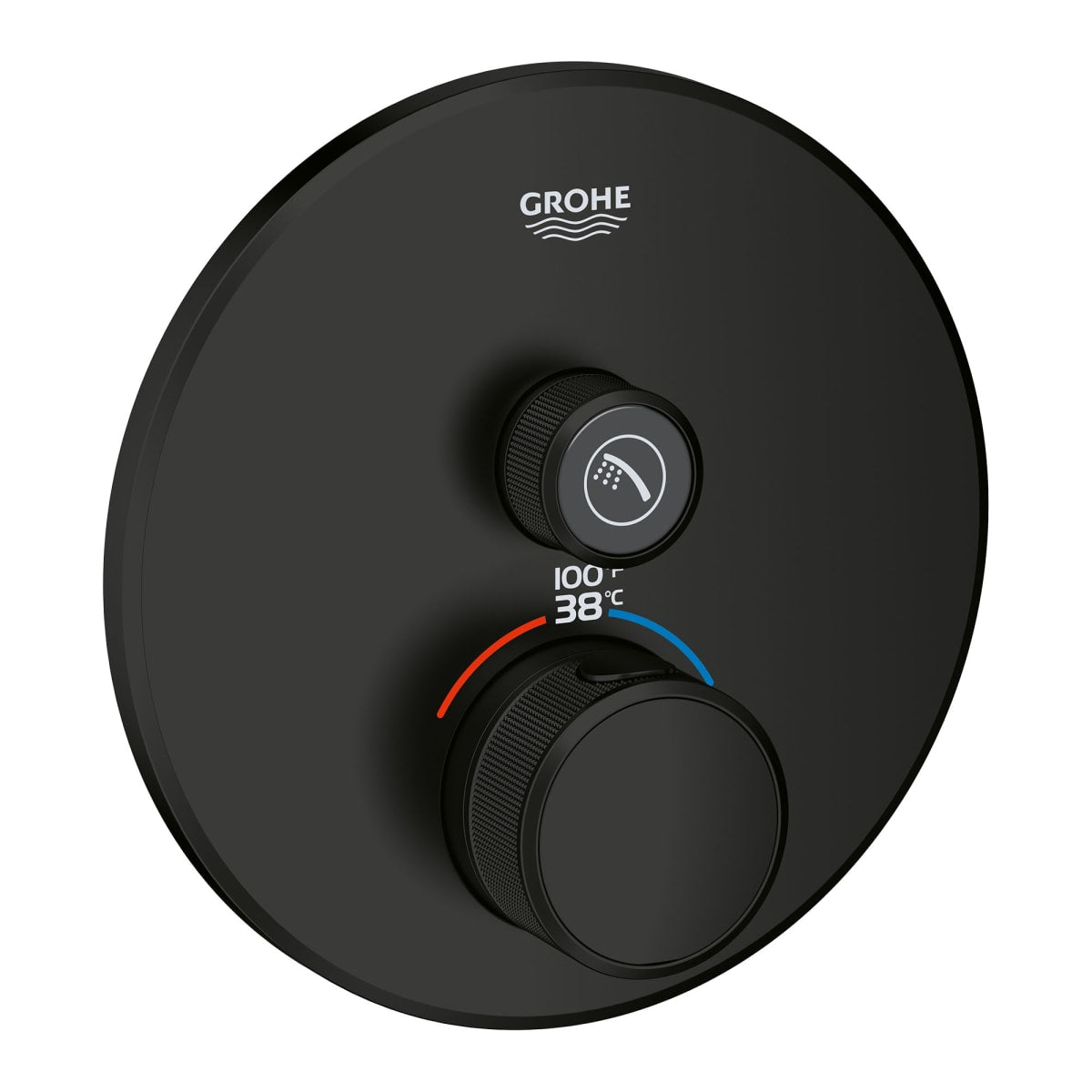 GROHE Grohe 291362430 Single Function Thermostatic Valve Trim in Matte Black
