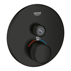 GROHE Grohe 291362430 Single Function Thermostatic Valve Trim in Matte Black