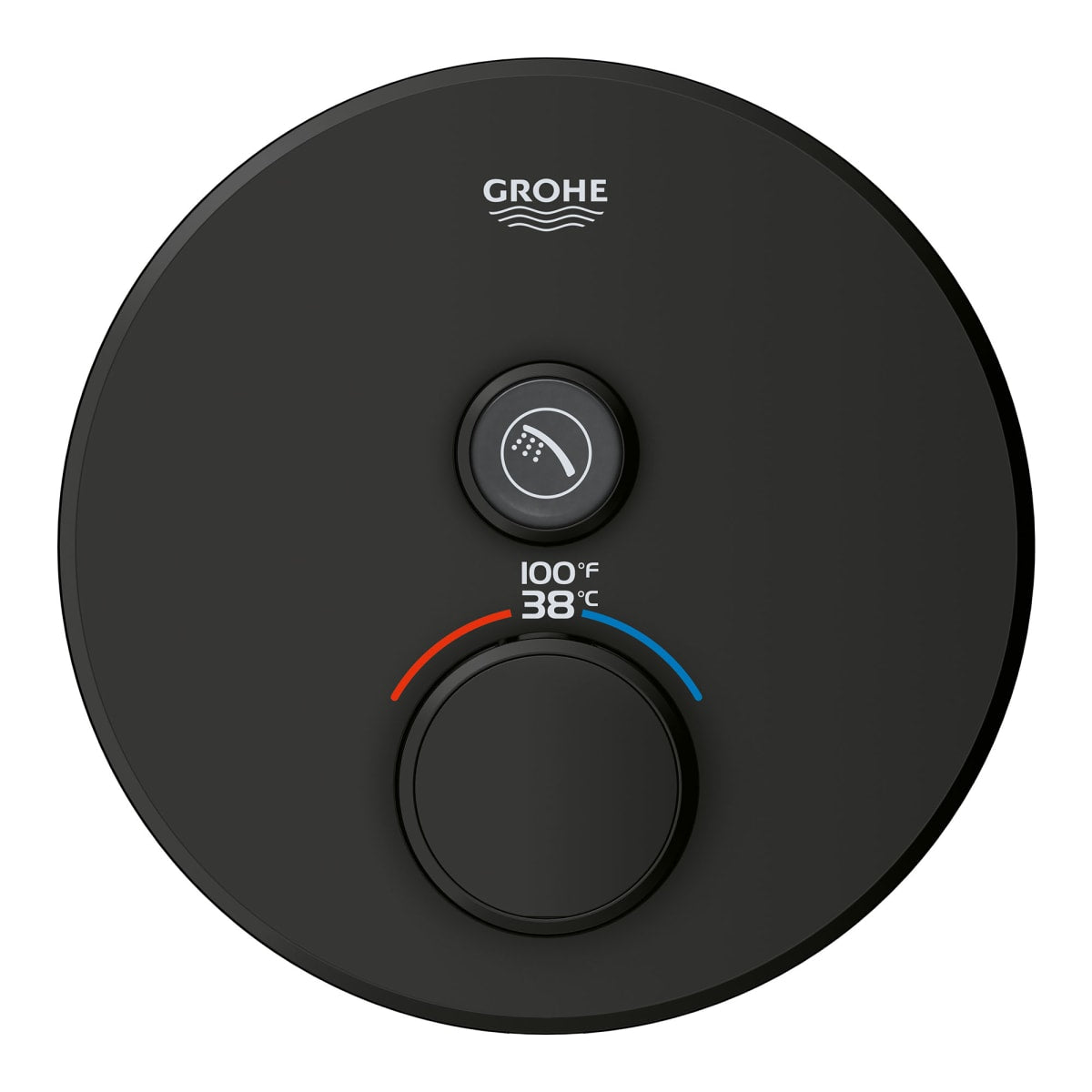 GROHE Grohe 291362430 Single Function Thermostatic Valve Trim in Matte Black
