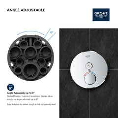 GROHE Grohe 291362430 Single Function Thermostatic Valve Trim in Matte Black