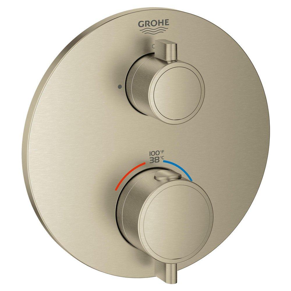 GROHE GROHE 24107EN0 Grohtherm Two Handle Thermostatic Valve Trim in Brushed Nickel