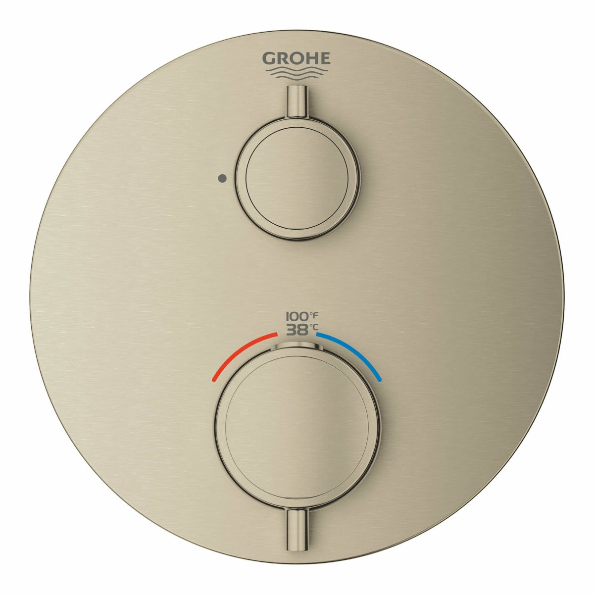 GROHE GROHE 24107EN0 Grohtherm Two Handle Thermostatic Valve Trim in Brushed Nickel
