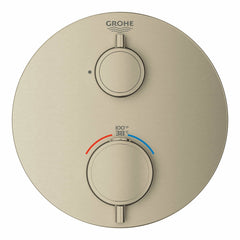 GROHE GROHE 24107EN0 Grohtherm Two Handle Thermostatic Valve Trim in Brushed Nickel