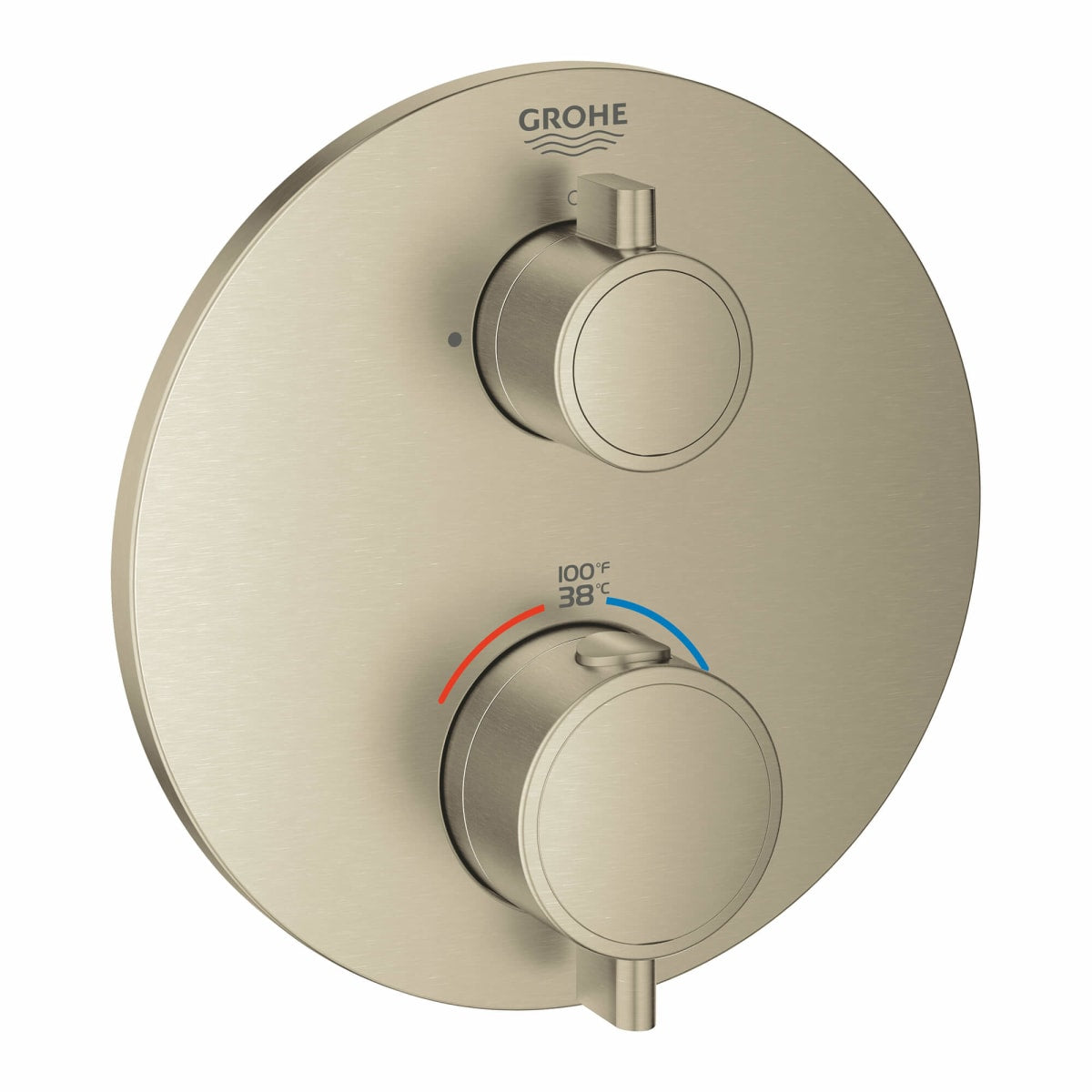 GROHE GROHE 24107EN0 Grohtherm Two Handle Thermostatic Valve Trim in Brushed Nickel