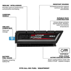 MILWAUKEE Milwaukee MXFXC608 MX Fuel REDLITHIUM FORGE XC8.0 Battery Pack