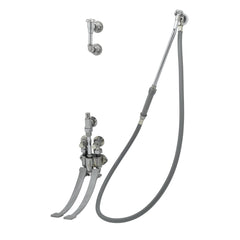 T&S BRASS T&S Brass B-0676 Bedpan Washer, Pedal Valve, Vacuum Breaker, Extended Spray Outlet, 5' PVC Hose